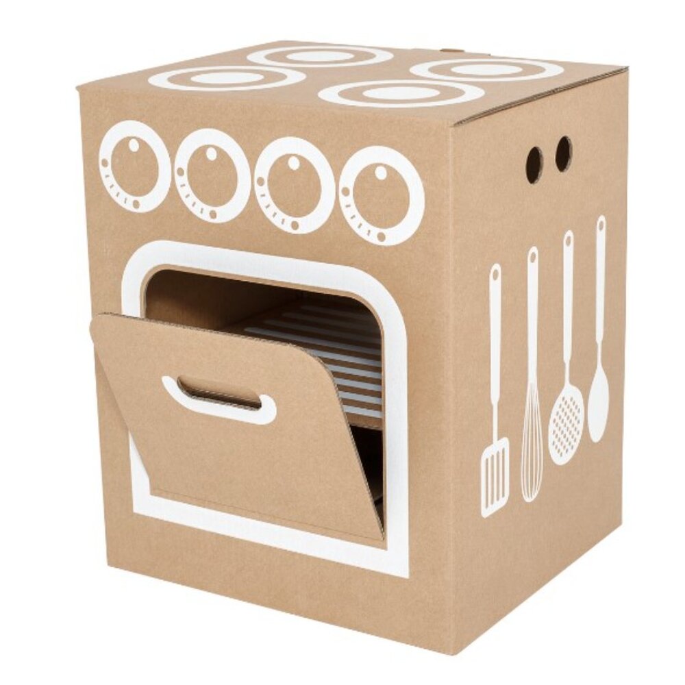 Flatout Frankie Cardboard Little Kitchen Pretend Play Toy NEW